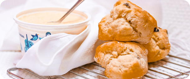 3 scones con glaseado